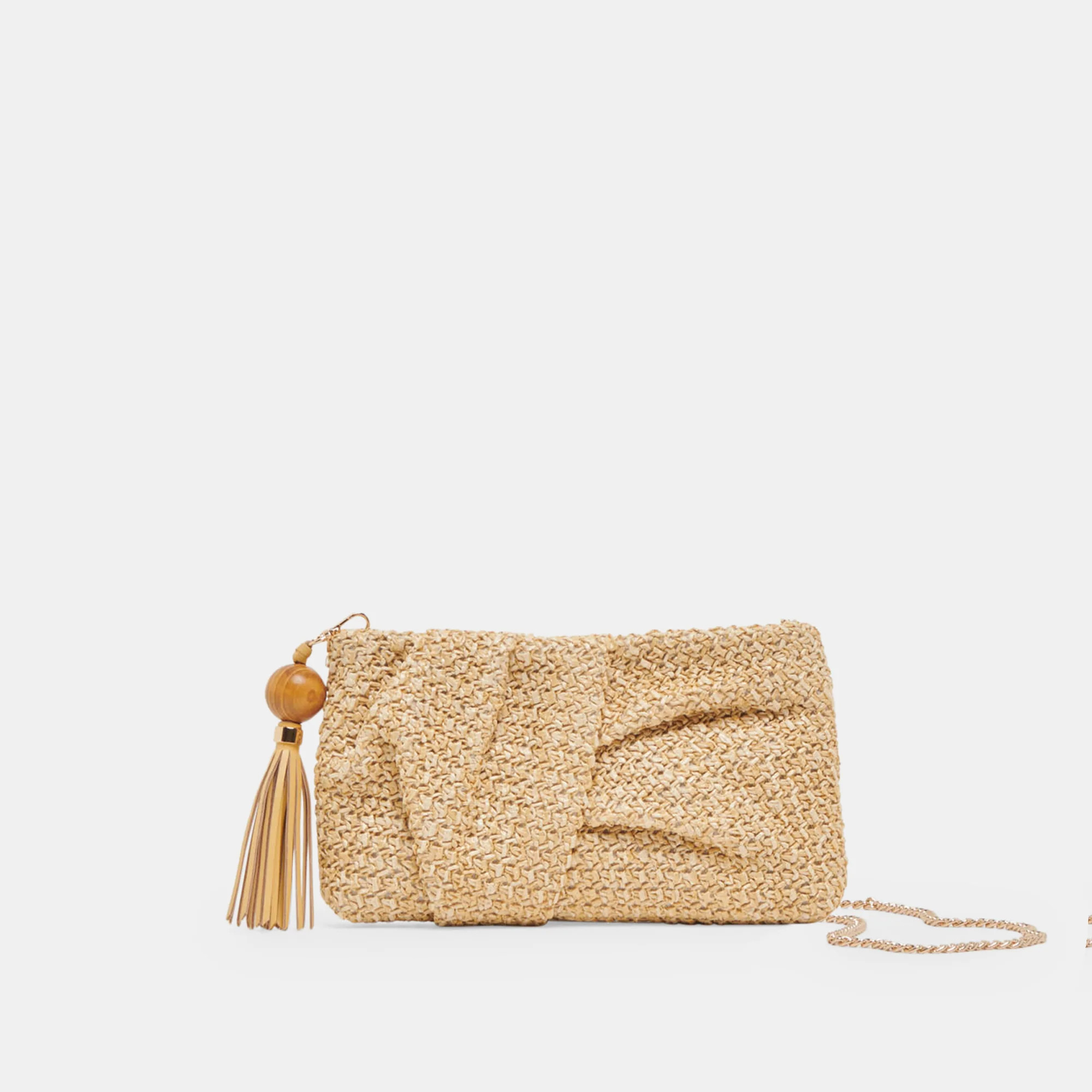 LORENA CLUTCH NATURAL RAFFIA | DolceVita.com