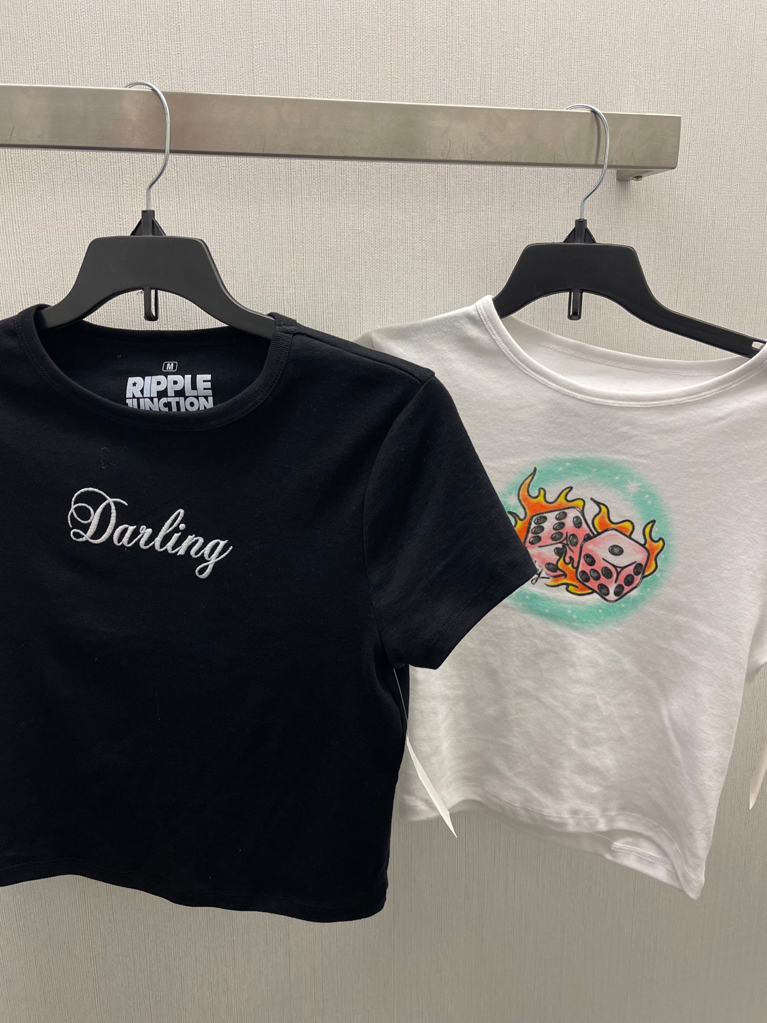 cute baby T's ! The darling is embroidered 🔥🔥 love the airbrush look on the dice 
- I purchased size mediums for a little bit of room, the crop is perfect 

#LTKSaleAlert #LTKSeasonal #LTKSummerEdit