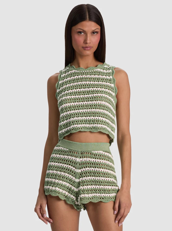 AMITY CROCHET TANK | Alice + Olivia