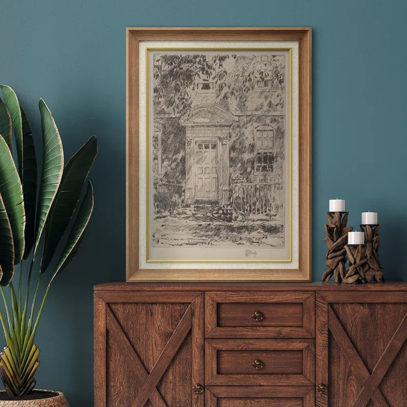 " Sketch Church French Country Landscape " | Wayfair North America