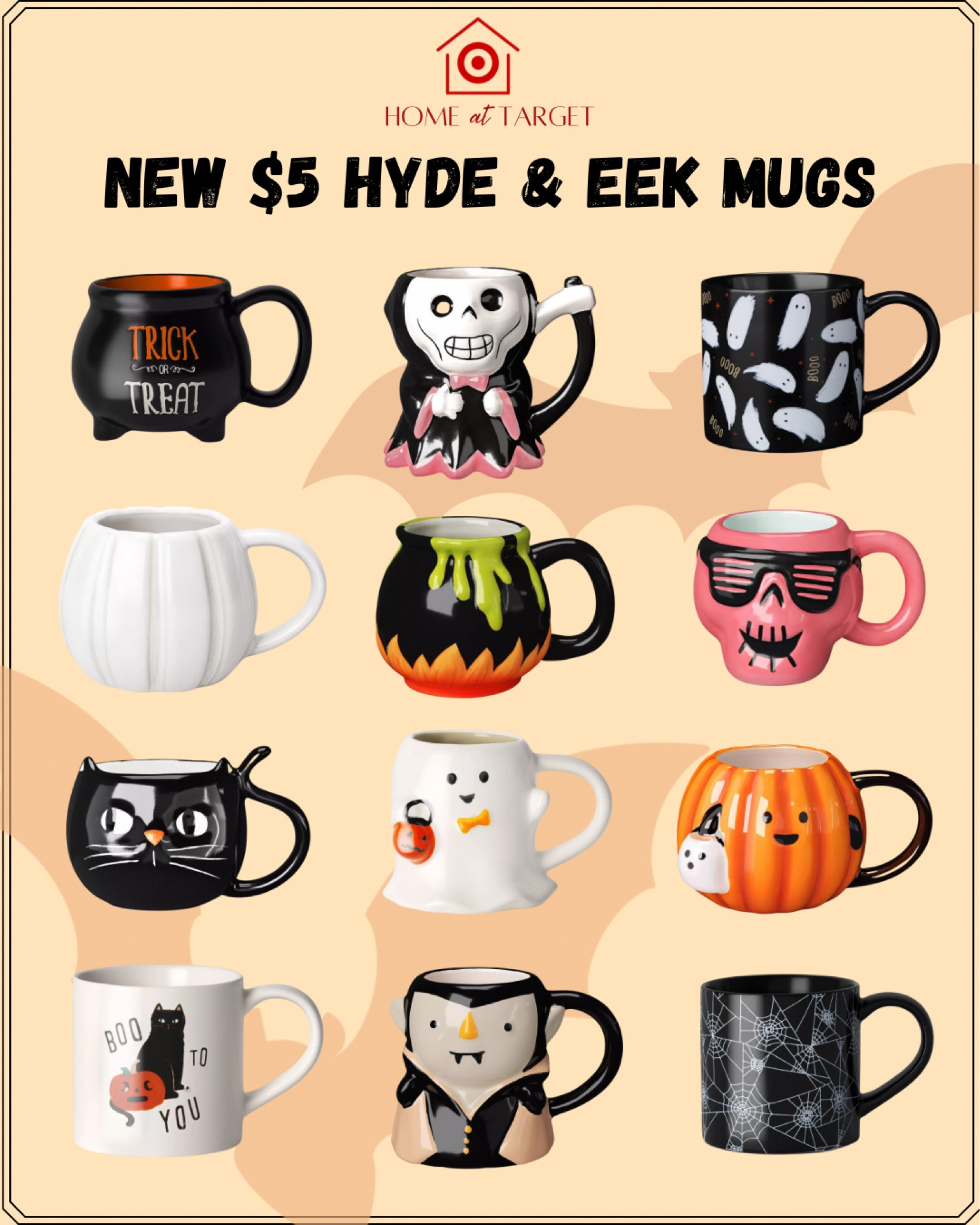 The cutest Halloween mugs from Hyde & Eek at Target! 

#LTKSeasonal