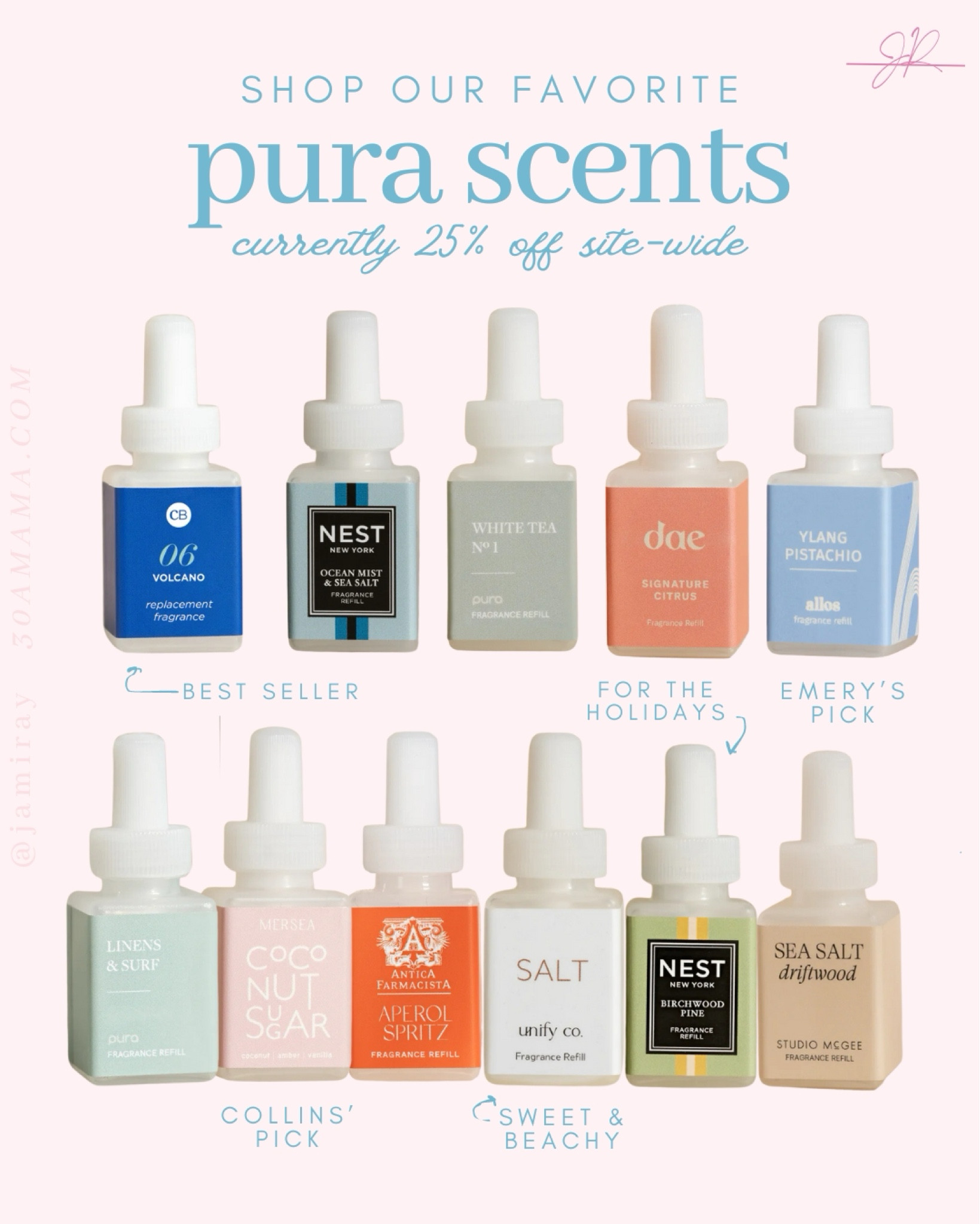 Pura is 25% off site wide
I love the fresh scents, beachy scents and almost anything citrus. 

#LTKSeasonal #LTKFallSale #LTKHome