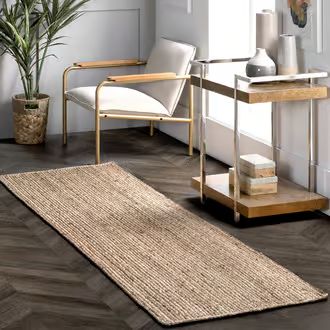 Rugs USA Natural Maui Jute Braided rug - Braided Runner 2' 6"" x 8' | Rugs USA