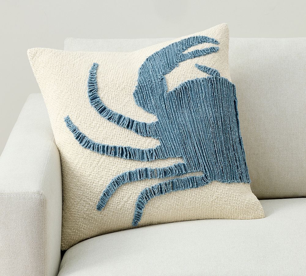 Crab Applique Pillow | Pottery Barn (US)