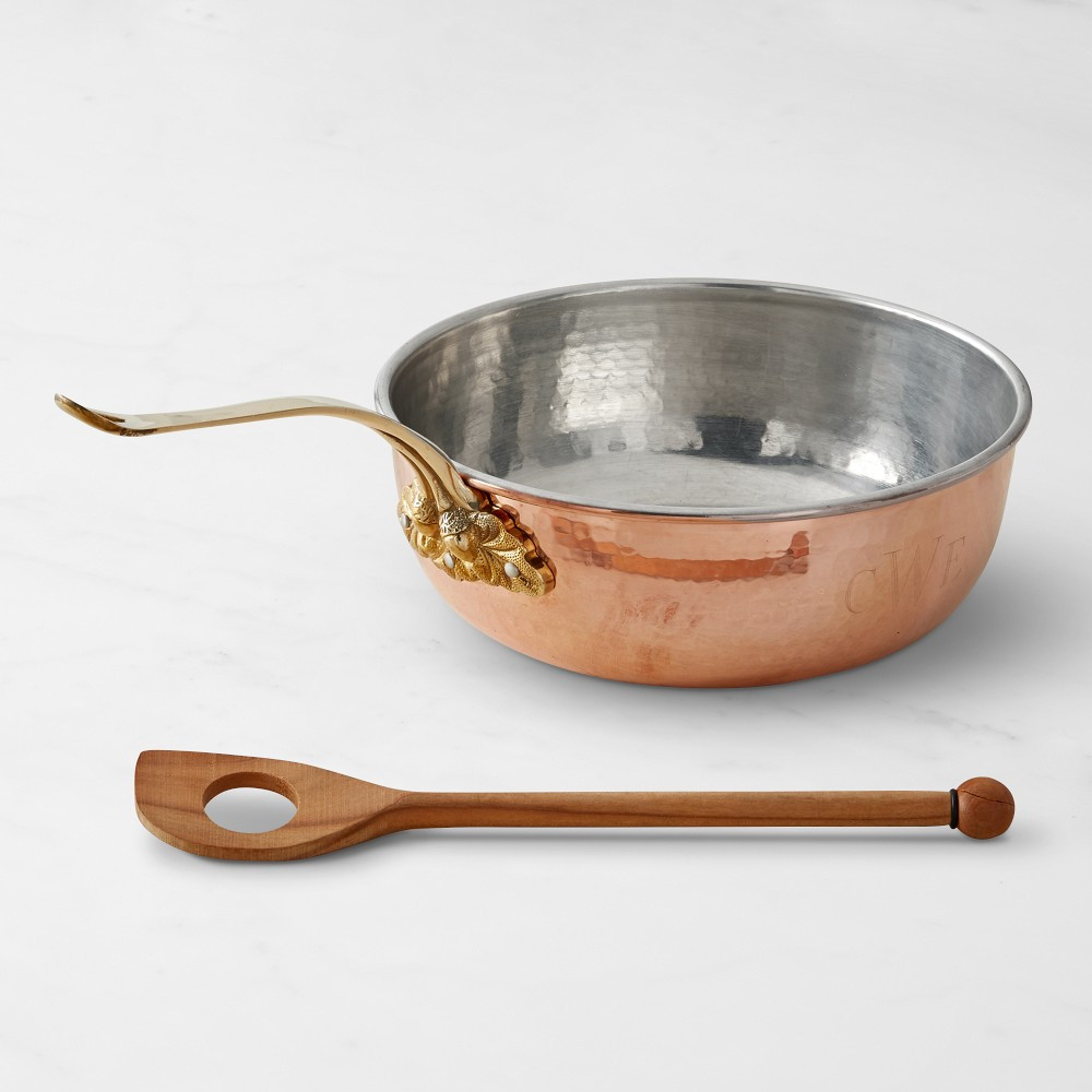 Ruffoni Historia Hammered Copper Chef’s Pan with Acorn Handle and Risotto Spoon | Williams-Sonoma