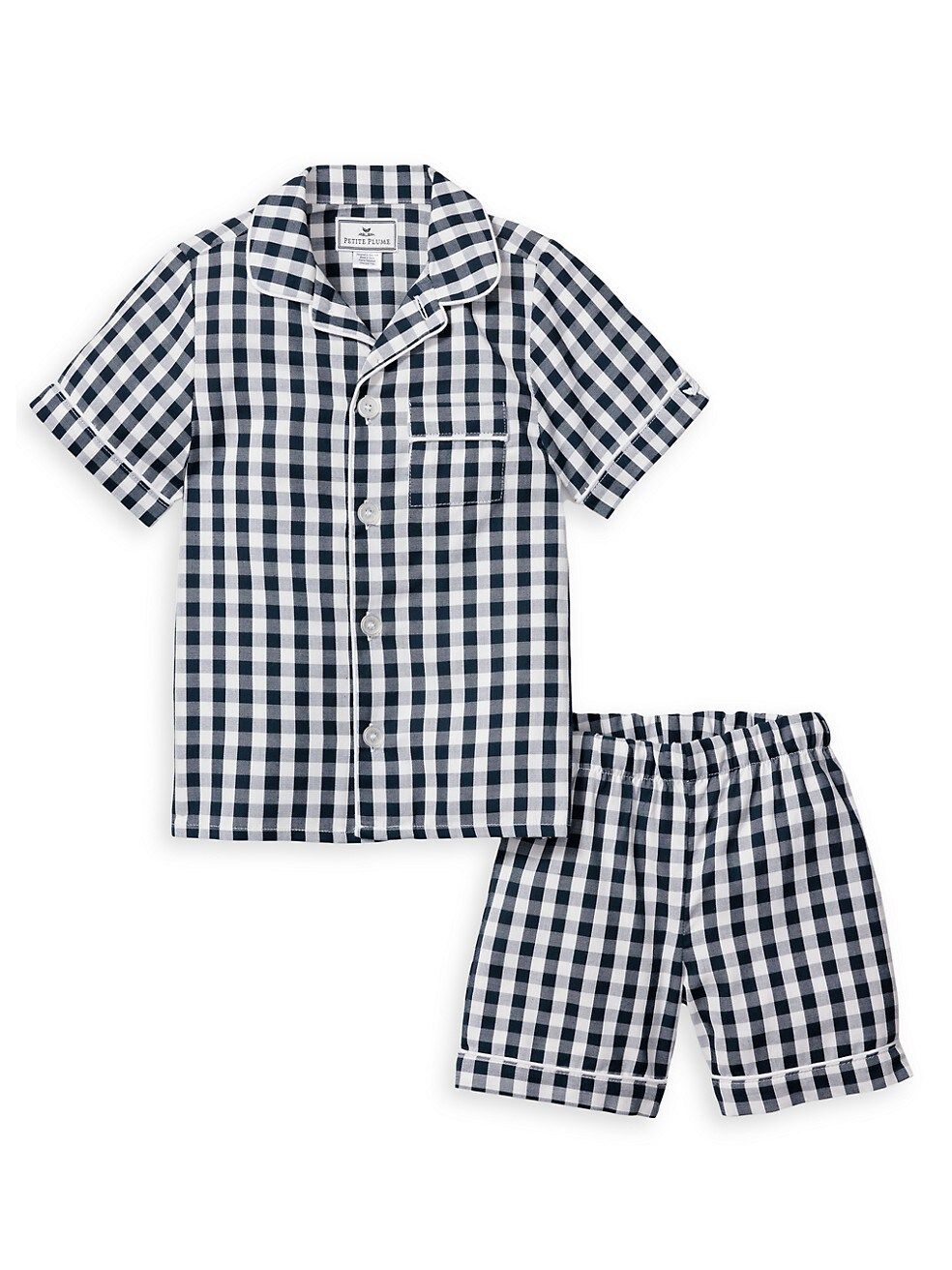 Petite Plume Baby's, Little Boy's &amp; Boy's 2-Piece Mo Gingham Shirt &amp; Shorts Set | Saks Fifth Avenue
