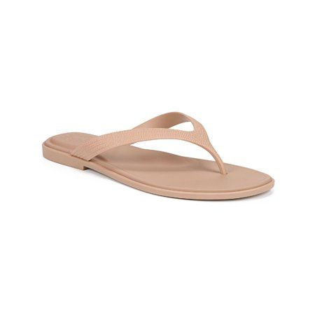 Naturalizer Womens Jemm Faux Leather Flip Flop Flat Sandals Beige 9 Medium (B M) | Walmart (US)