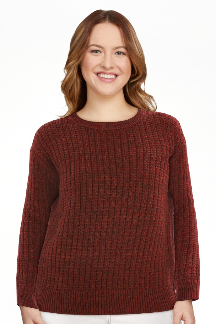 Time and Tru Women's and Women’s Plus Textured Stitch Sweater, Midweight, Sizes XS-4X | Walmart (US)