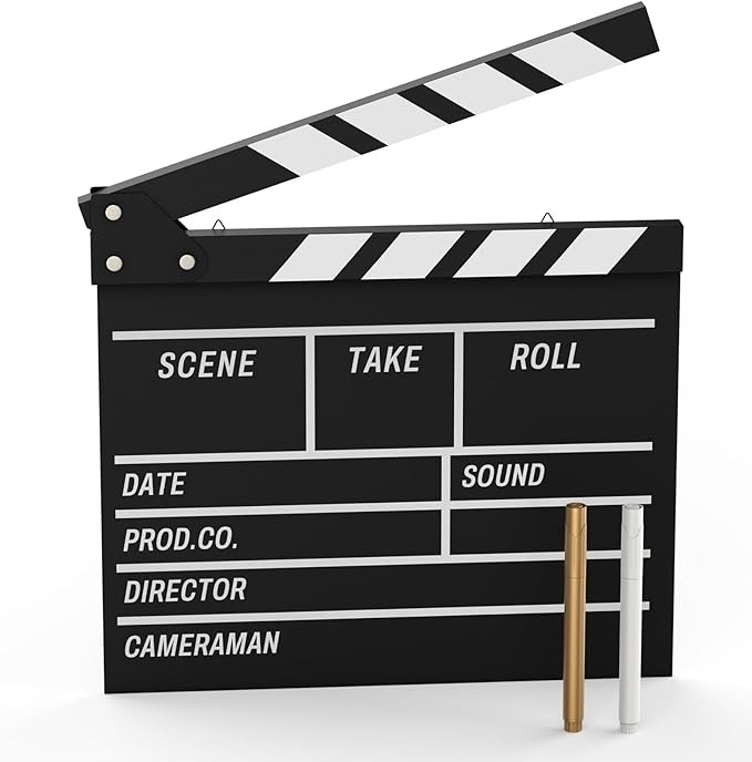 Movie Film Clapboard Hollywood Wooden-Clapper Board Directors Photography Studio Video TV Clapper... | Amazon (US)