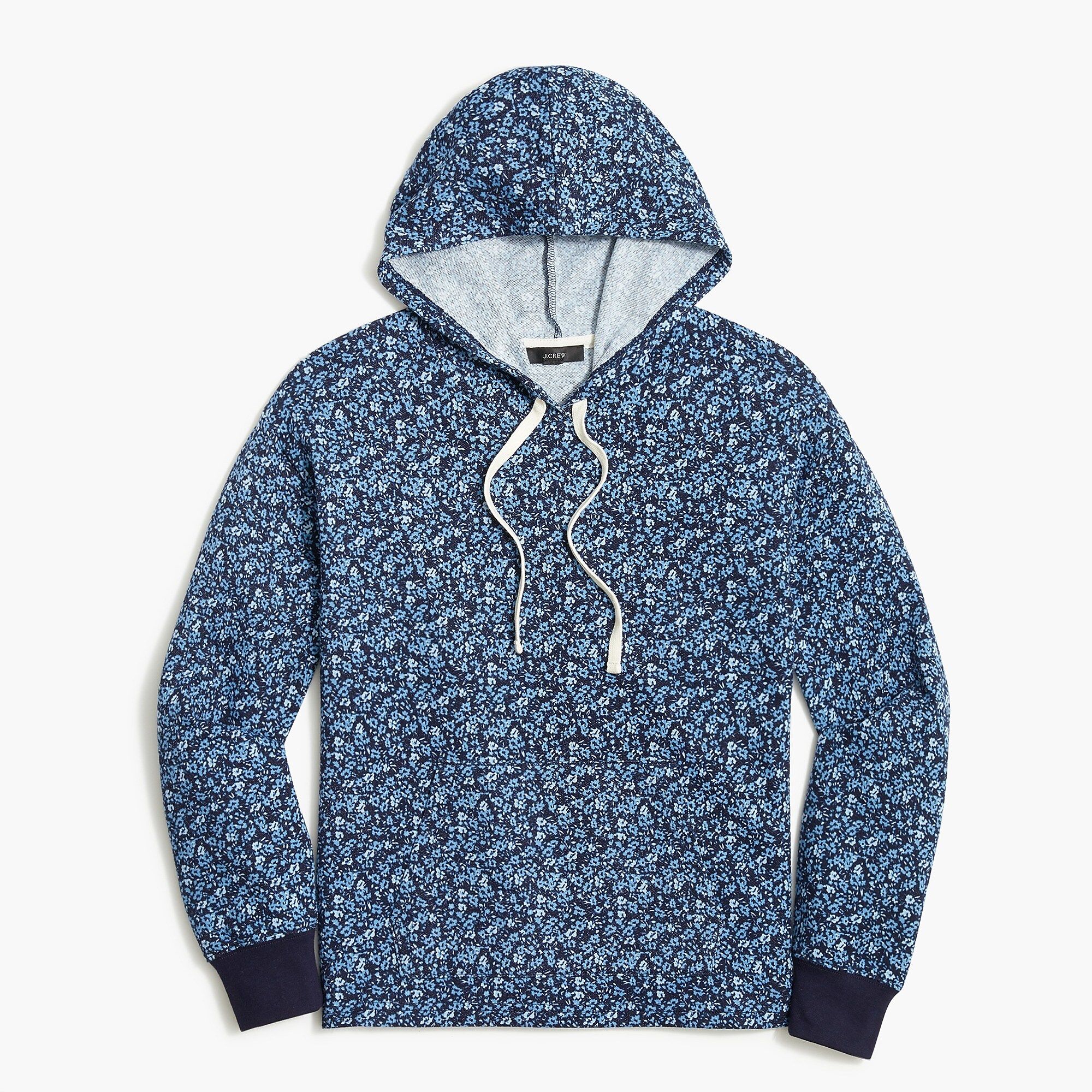 Lightweight printed cotton terry hoodie | J.Crew Factory