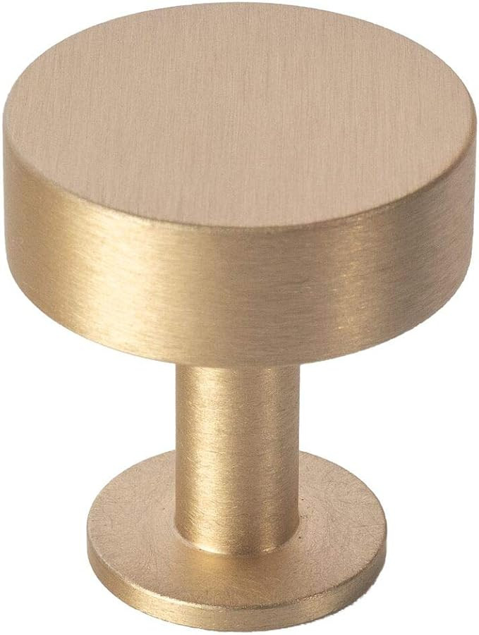 Lewis Dolin 1-1/8" (29mm) Disc Cabinet Knob 31-001 (Brushed Brass) | Amazon (US)