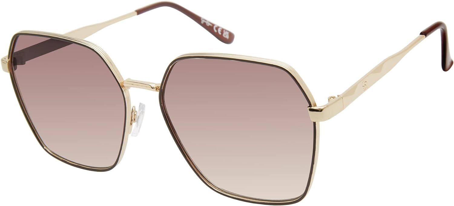 Jessica Simpson Retro Vintage Metal UV Protective Hexagonal Sunglasses. Glam Gifts for Women, 60 ... | Amazon (US)