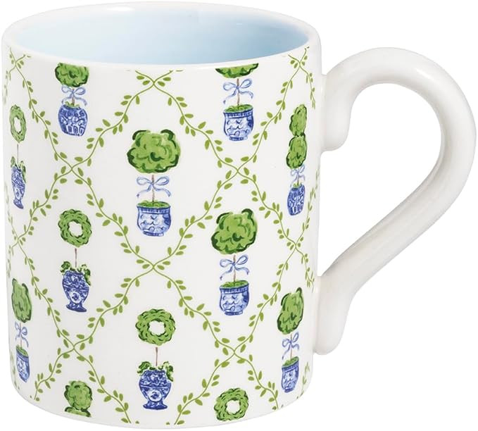 Mud Pie Ceramic Topiary Pattern Mug | Amazon (US)