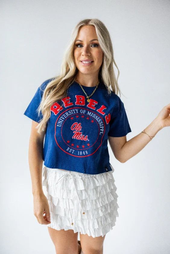 Ole Miss Sayler Star Heavyweight Crop Tee | Gameday Social