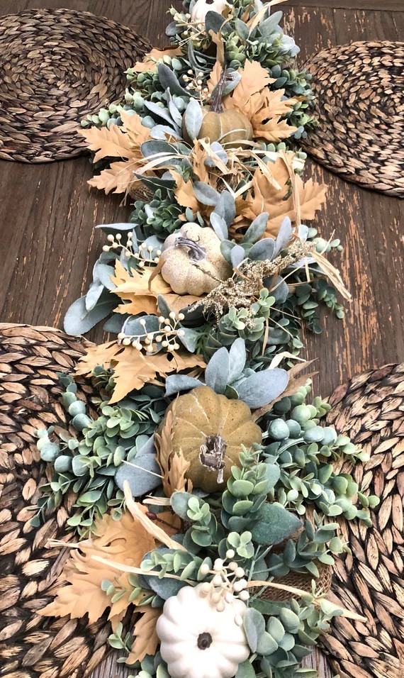 Fall Garland Thanksgiving Garland Lambs Ear Eucalyptus | Etsy | Etsy (US)