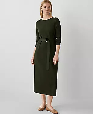 AT Weekend Knit Column Midi Dress | Ann Taylor (US)