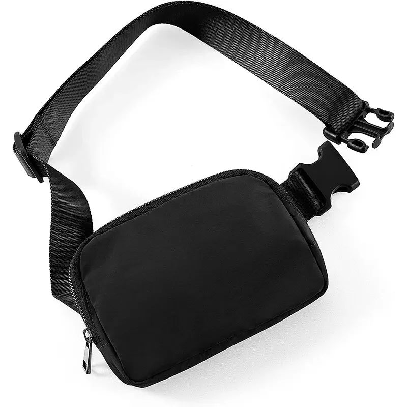 Unisex Mini Belt Bag with Adjustable Strap, Crossbody Fanny Pack for Traveling (Black) | Walmart (US)