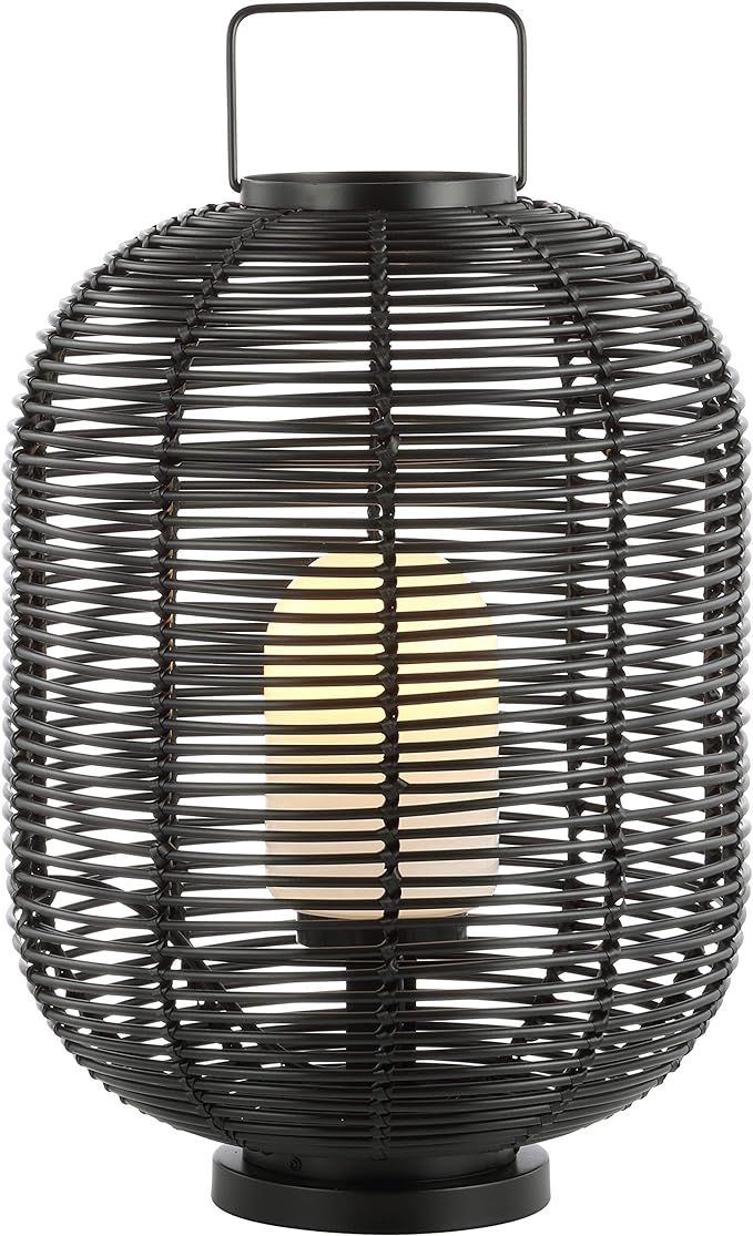 JONATHAN Y JYL6506A Kandella 26.7" Outdoor Woven Oval Asian LED Lantern Bohemian,Scandinavian,Mod... | Amazon (US)