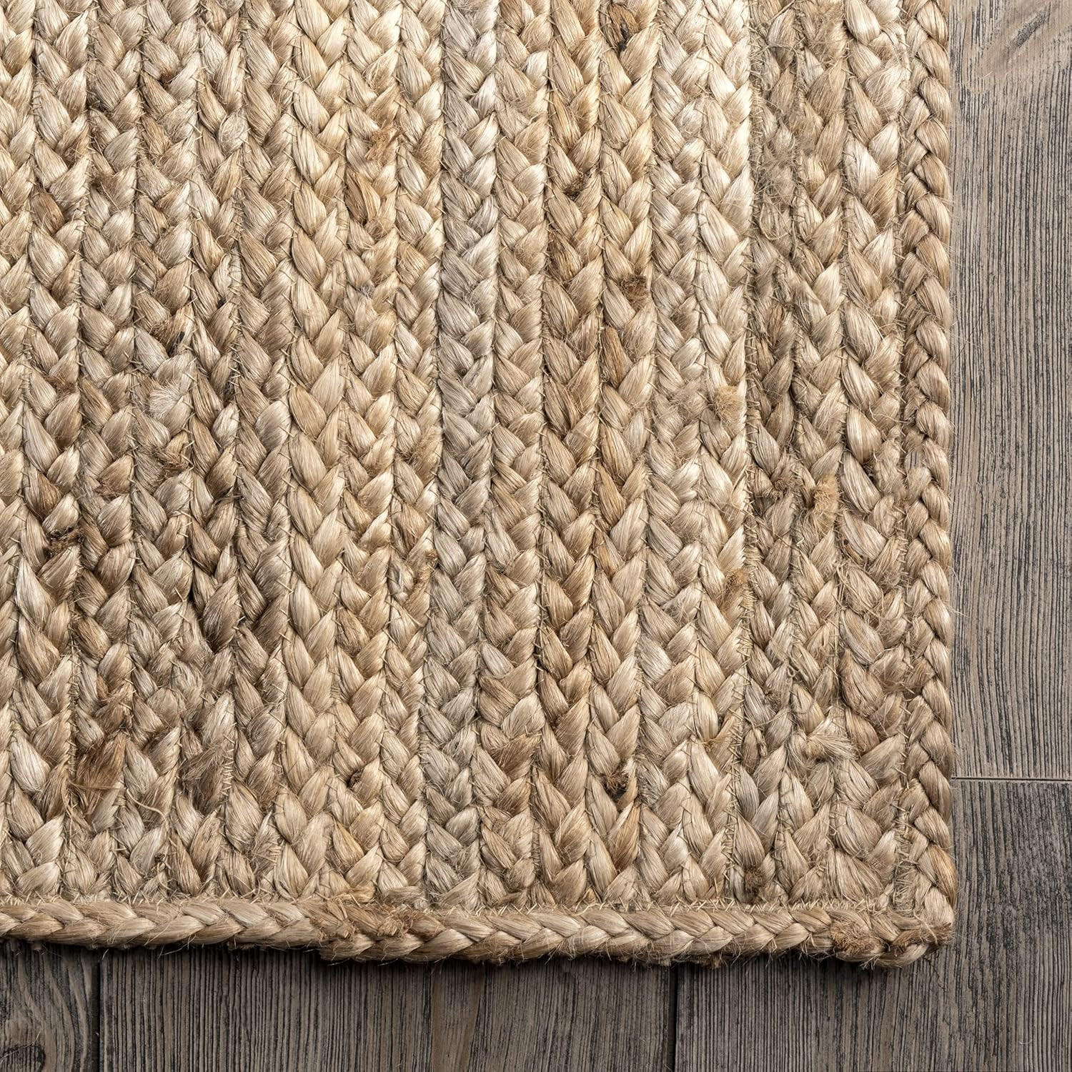 nuLOOM Rigo Hand Woven Farmhouse Jute Area Rug, 4 ft x 6 ft, Natural | Amazon (US)