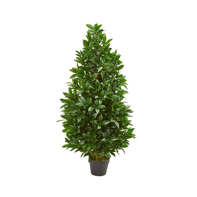 Nearly Natural 48-in Green Indoor/Outdoor Artificial Silk Artificial Tree | Lowe's