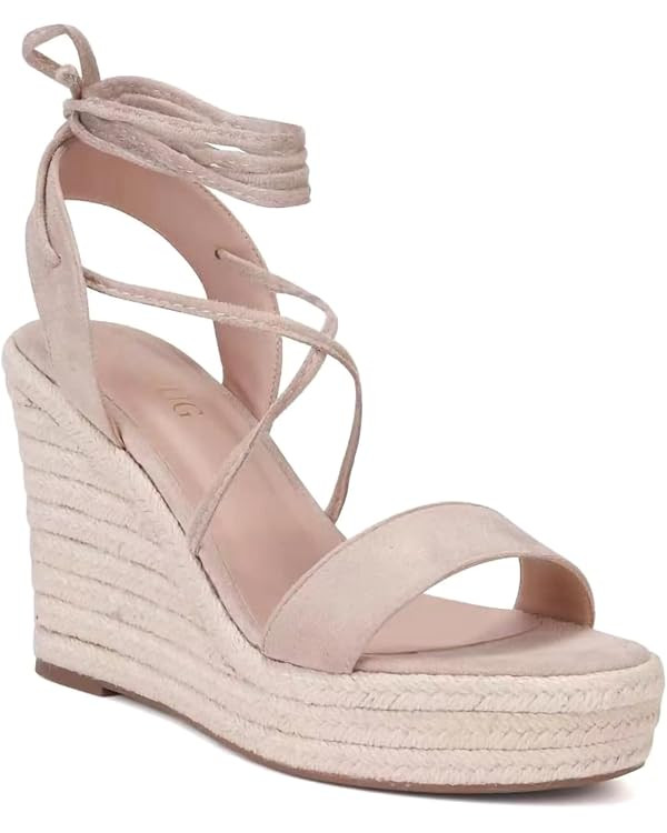 Women's Wedge Platform Espadrille Open Toe Lace-Up Sandals, Cross Strap Wedge Sandals Summer Espa... | Amazon (US)