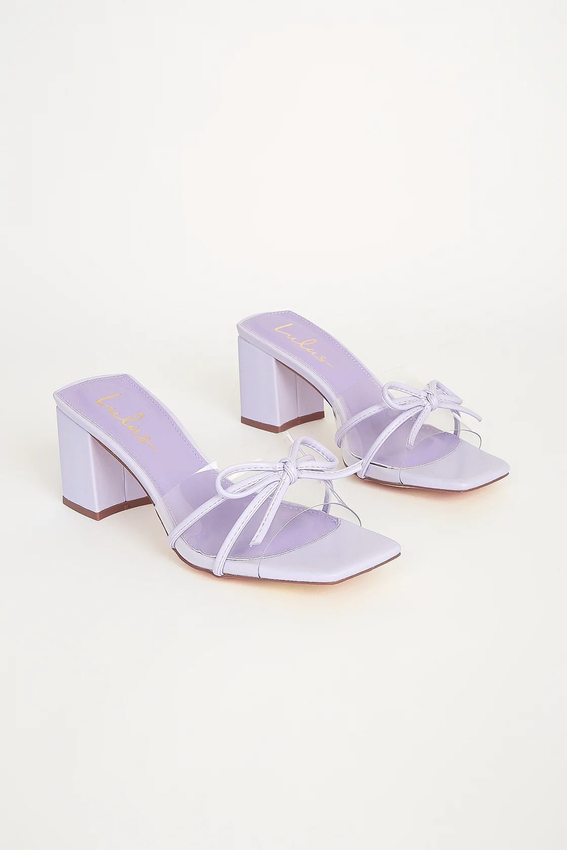 Yaez Lilac Vinyl High Heel Sandals | Lulus (US)
