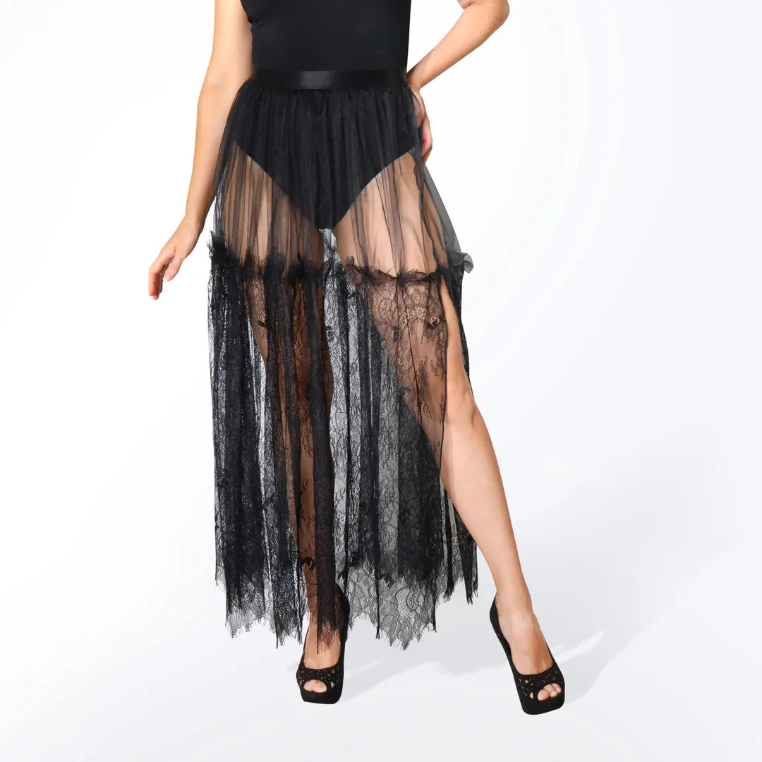 Halloween Witch Skirt, Vampire Skirt, Halloween Outfit, Halloween Costume, Gothic Skirt, Black La... | Etsy (US)