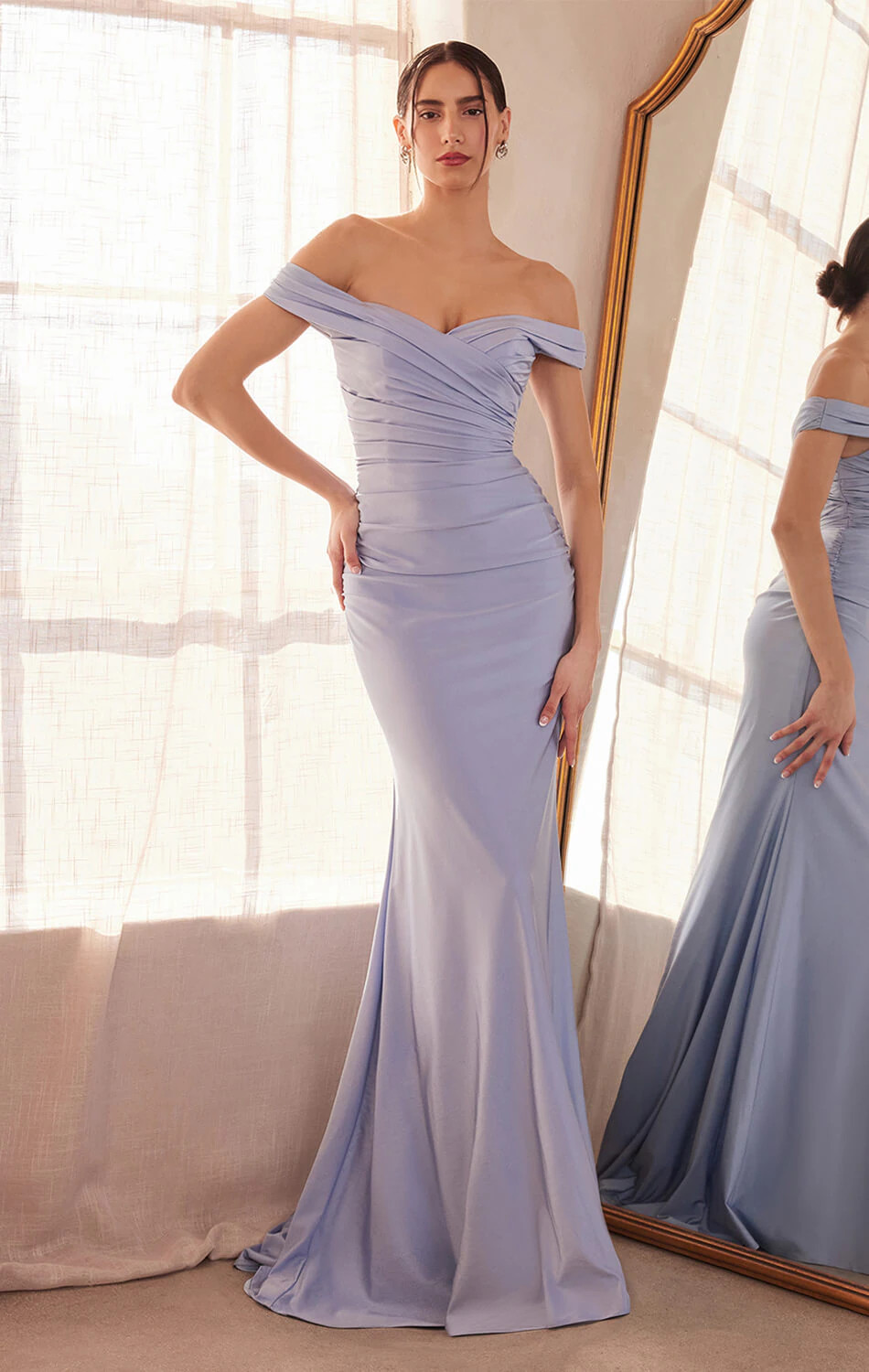 Tinsley Gown - Stretch Off-the-Shoulder Dress | Lady Black Tie
