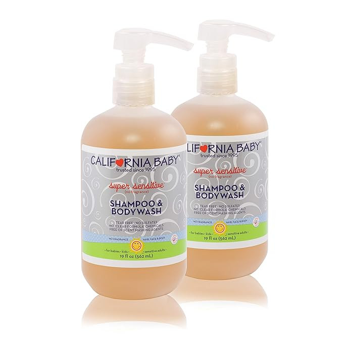 California Baby Super Sensitive Shampoo and Body Wash - Hair, Face, and Body | Gentle, Fragrance ... | Amazon (US)