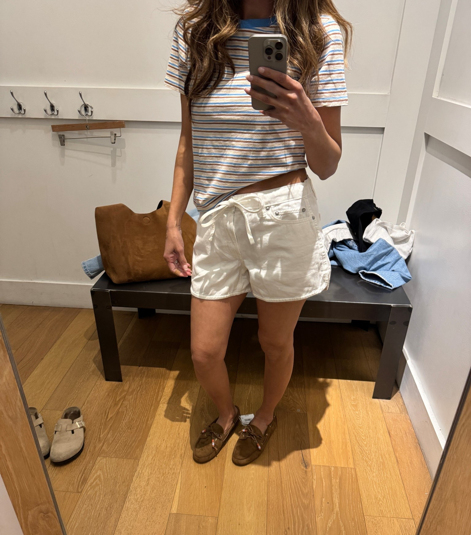Striped tee 
Spring outfit 

#LTKootd