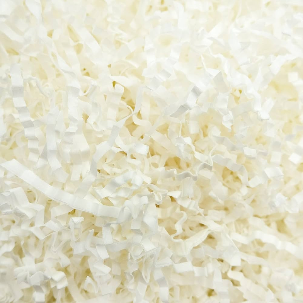 TCAIRG Creamy White Crinkle Cut Paper Shred Filler (1/2 LB) for Gift Wrapping and Basket Filling ... | Amazon (US)