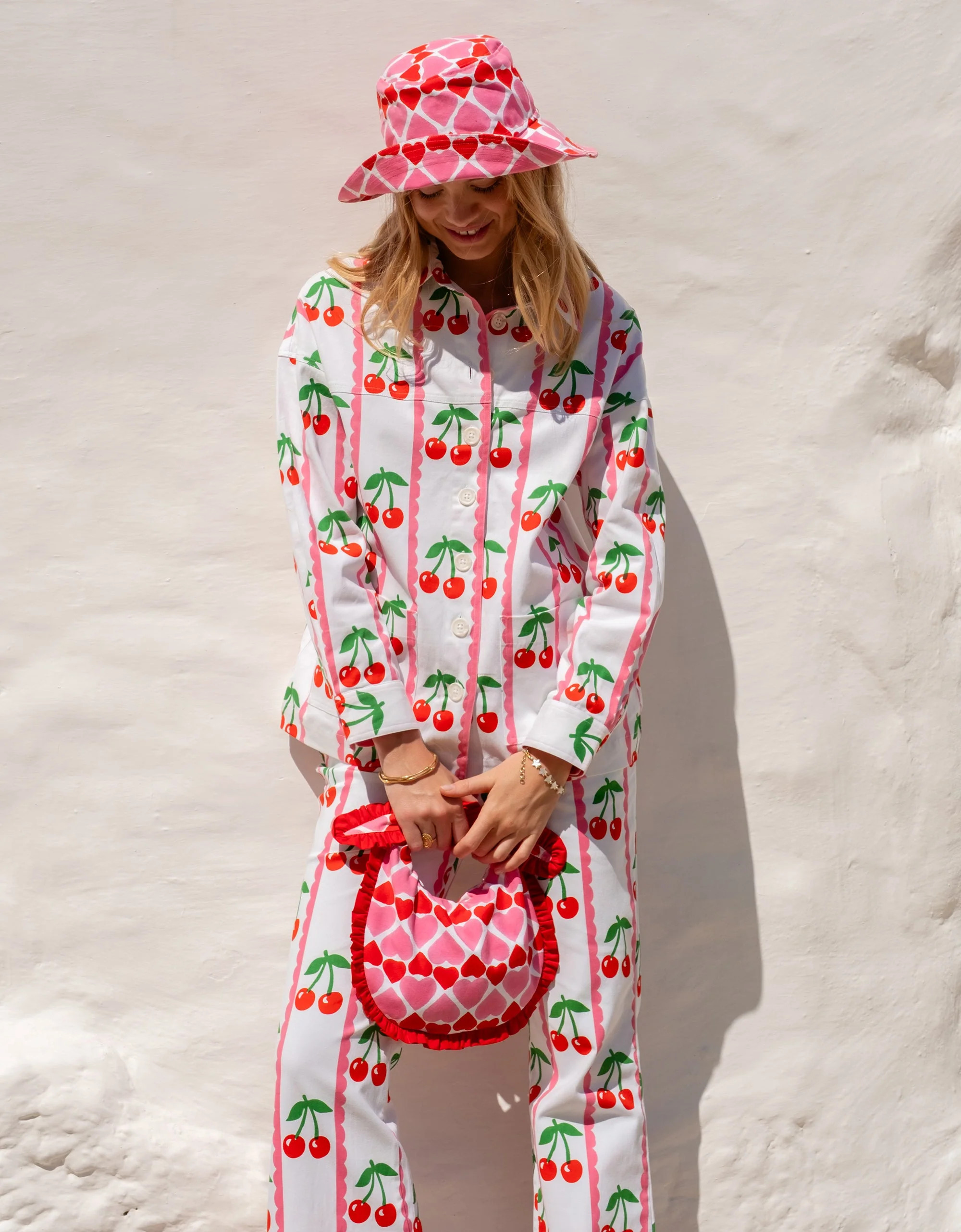 Scalloped Cherry Romy Jacket | Pink City Prints UK