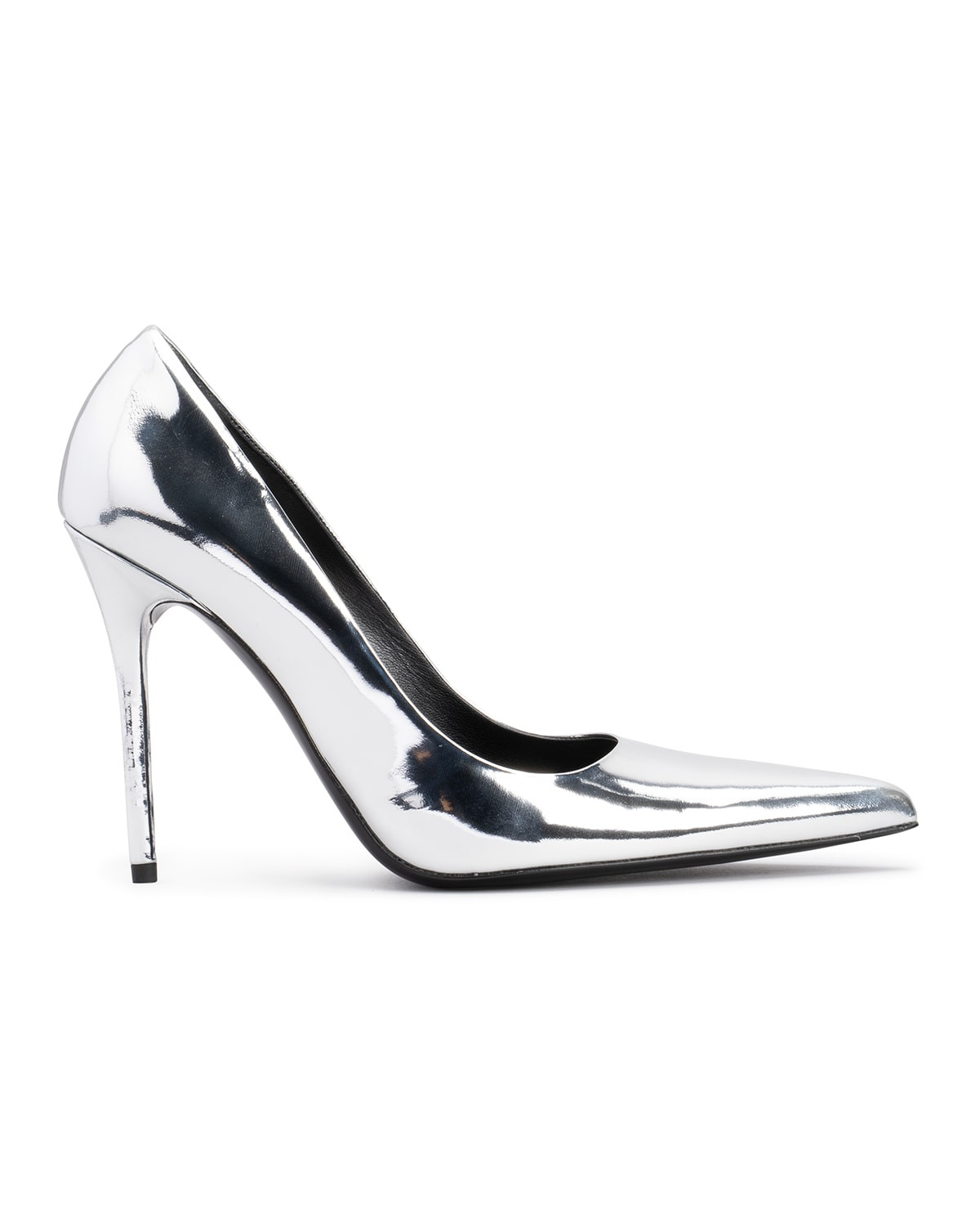 Mirror Calfskin Stiletto Pumps | Neiman Marcus
