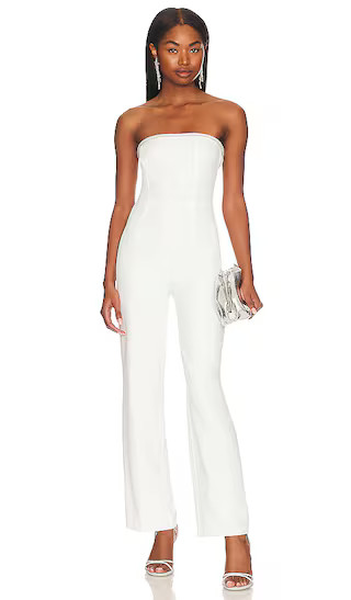 Keke Strapless Jumpsuit in Ivory | Revolve Clothing (Global)