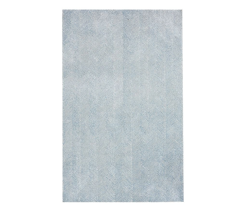 Custom Herringbone Rug, 9x12, Dusty Blue | Pottery Barn Kids