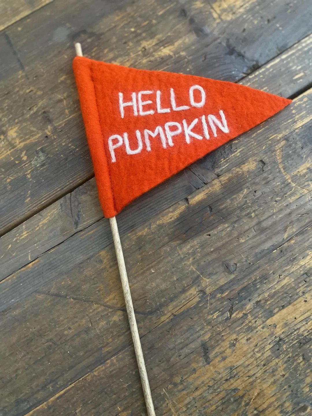 Halloween Thanksgiving Fall Hello Pumpkin Felt Flag Decor - Etsy | Etsy (US)