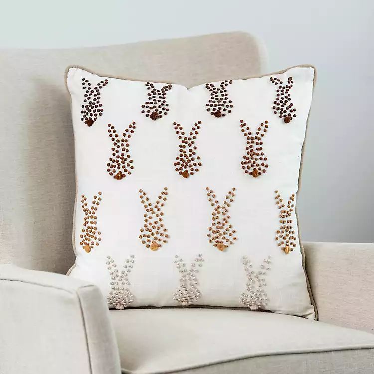 Brown Ombre Bunnies Easter Throw Pillow | Kirkland's Home