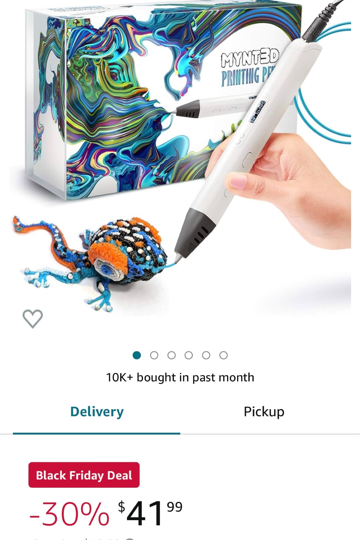 Printing 3D pen on Black Friday sale. I just ordered this for my nephew. It’s so neat! It has over 11,000 4.5 star reviews  

Christmas gift 
Kids Christmas gift 
Art gift 
Christmas time 
Christmas sale 
Black Friday sale 
Kids gift 


#LTKCyberSaleIT #LTKGiftGuide #LTKHoliday