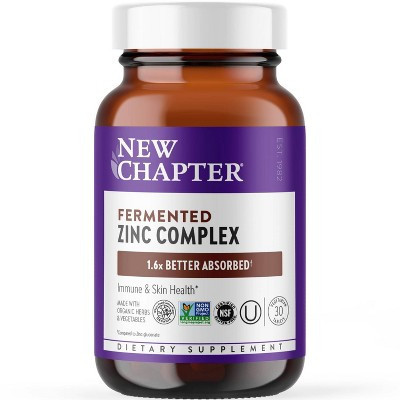New Chapter Fermented Zinc Daily Supplement for Immune Support + Skin Health - 30 ct | Target