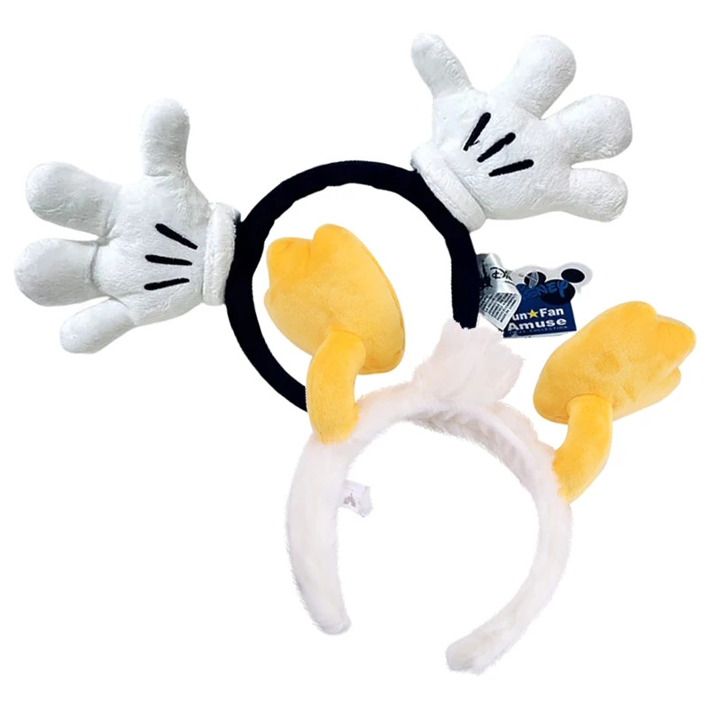 Disney Mickey Hand Headband Hairhoop Donald Duck Foot Cartoon Classic Disneyland Plush Mickey Mou... | AliExpress (US)