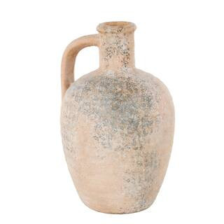 11" Beige Antique-Style Distressed Ceramic Vase with Handle By Ivory And Iris | Michaels® | Michaels Stores