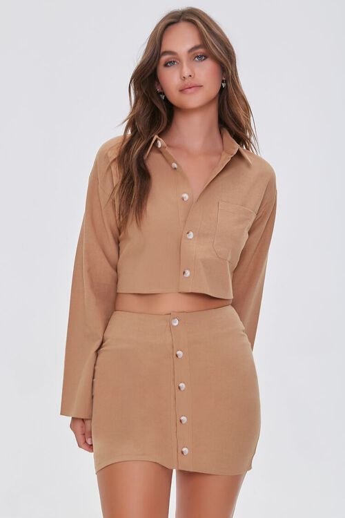 Cropped Shirt & Mini Skirt Set | Forever 21 (US)