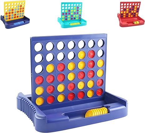 4 in a Row Game - 6 Spare Discs Included, Board Games Toys for Kids, Classic Four in a Row and Fa... | Amazon (US)