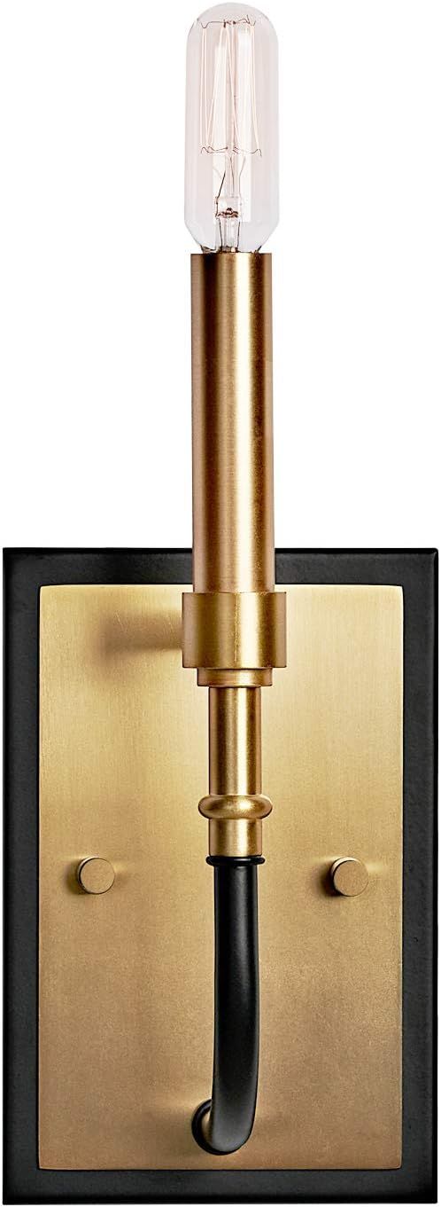 MOTINI 1-Light Farmhouse Gold Wall Sconces Black and Brushed Brass Finish Single Vanity Light for... | Amazon (US)