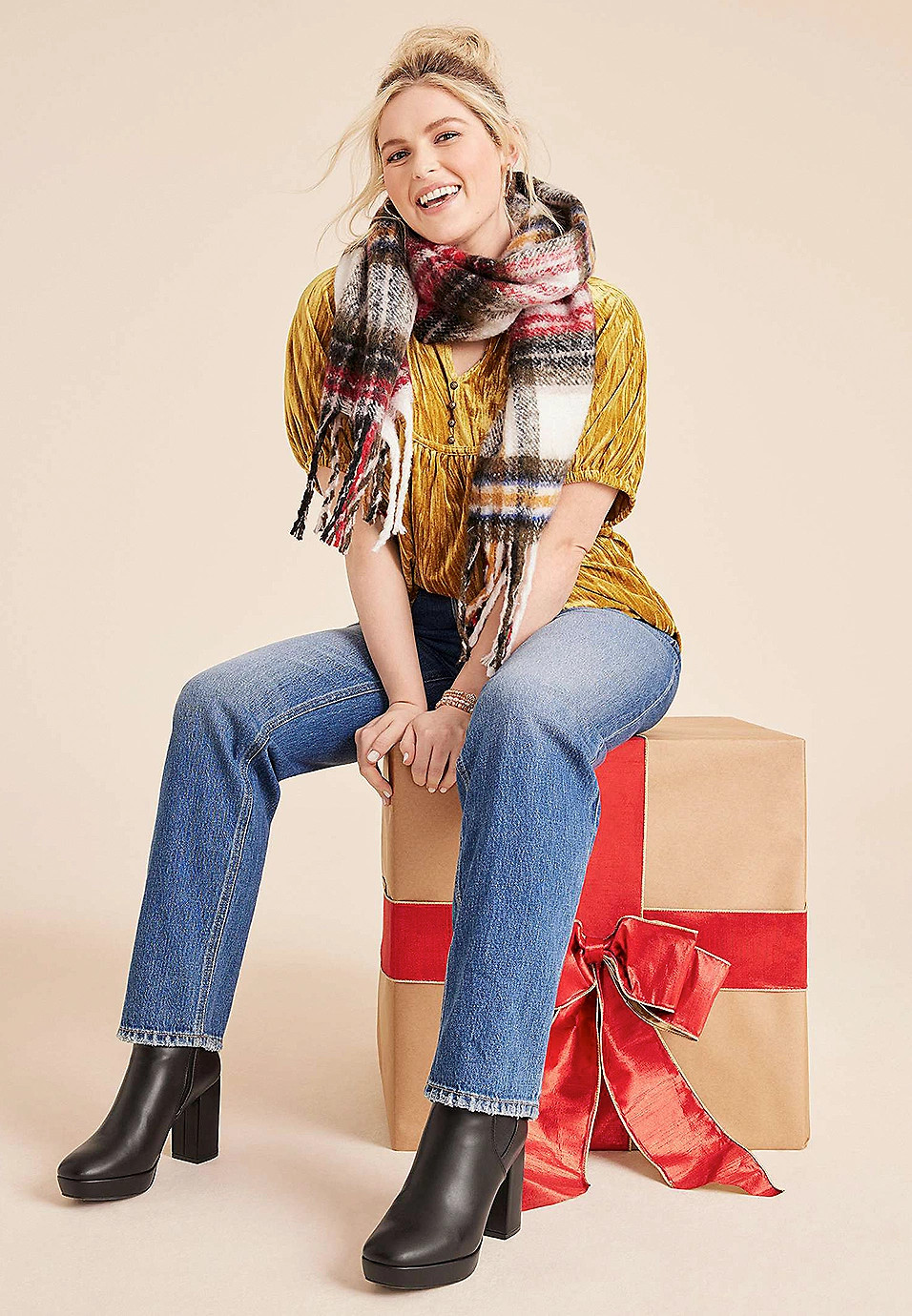 Plus Size Goldie Blues™ Mid Rise Legacy Straight Jean | Maurices