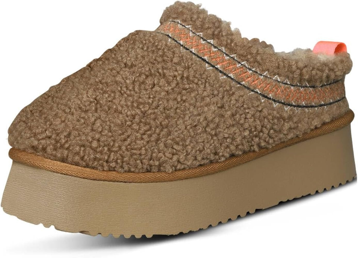 Platform Slippers for Women Mini Snow Boots Short Ankle Cozy Fleece Lined Thick Sole Womens Fluff... | Amazon (US)