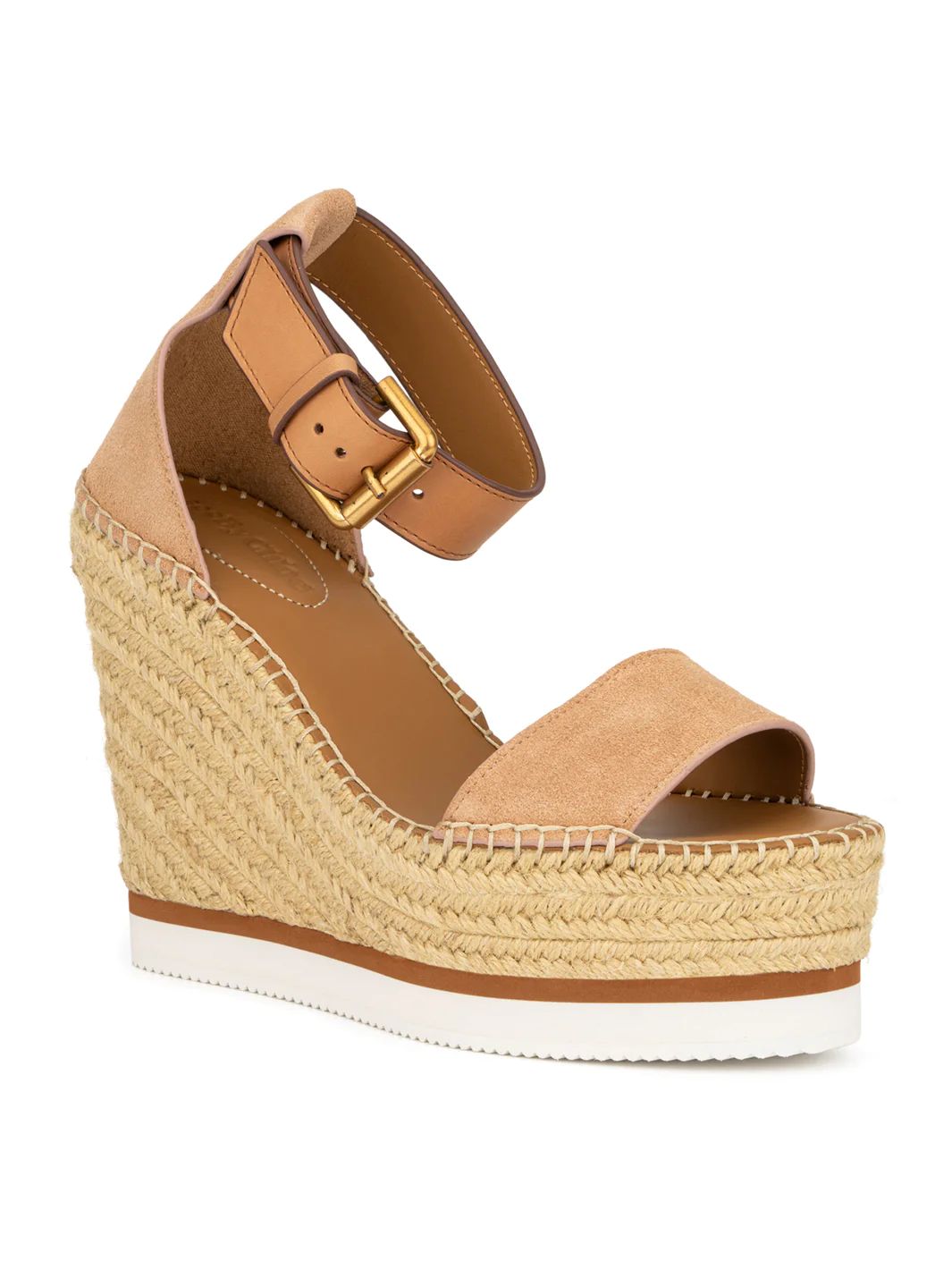 See By Chloe Women's Wedge Espadrille Sandal in Crystal /Gold 41 Lord & Taylor | Lord & Taylor