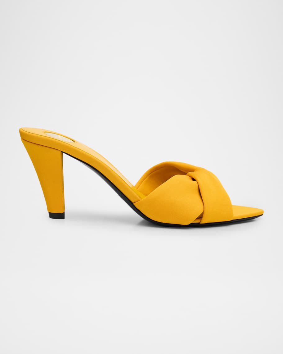 75mm Franciane Satin Mule Sandals | Neiman Marcus