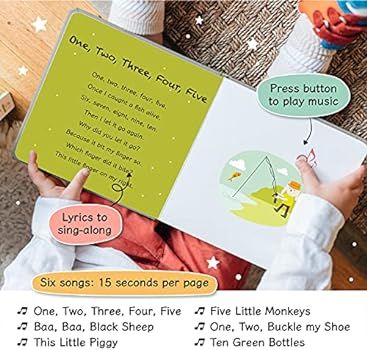 Cali's Books Count with Nursery Rhymes Sound Book. Educational Toy for Toddlers 1-3 and 2-4. Inte... | Amazon (US)