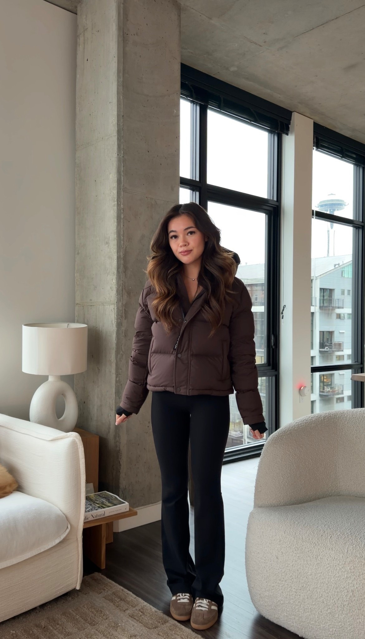 Sweater: S Rich Mocha Brown
Leggings: size 2 black same as outfit 2
